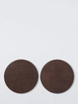 John Lewis John Lewis Round Placemat Set of 2 Cocoa FSC-Certified Mango Wood- Buy online at McGrocer