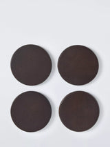 John Lewis John Lewis Round Coasters Set of 4 Cocoa Mango Wood FSC-Certified- Buy online at McGrocer