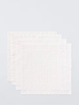 John Lewis John Lewis Bow Embroidered Cotton Napkins, Set of 4, White- Buy online at McGrocer