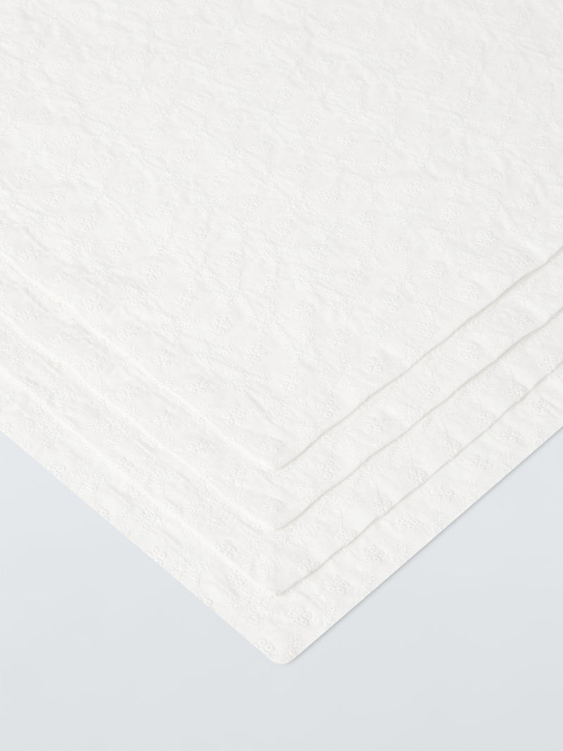 John Lewis bow embroidered cotton napkins set of 4, UK version