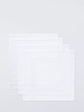 John Lewis cotton napkins set of 4 white 45x45, imported from the UK