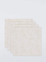 John Lewis John Lewis Foliage Jacquard Cotton Blend Napkins, Gold, Set of 4- Buy online at McGrocer