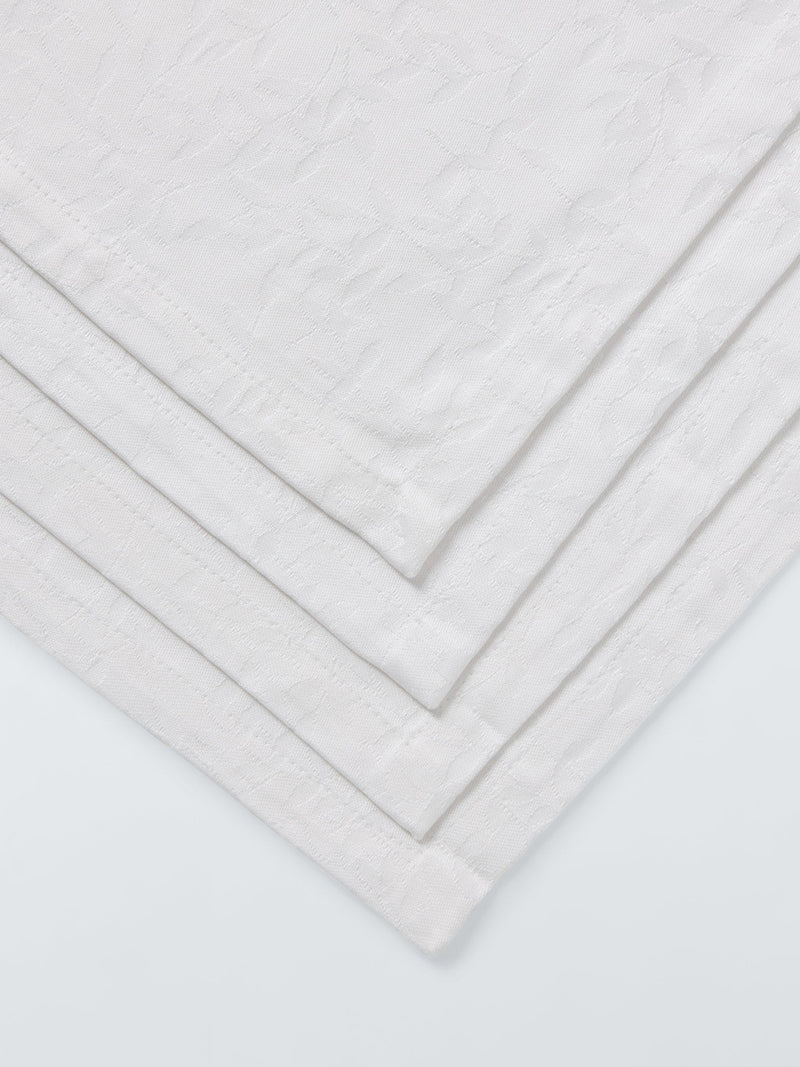 John Lewis cotton napkins foliage jacquard set of 4 45x45 (British brand)
