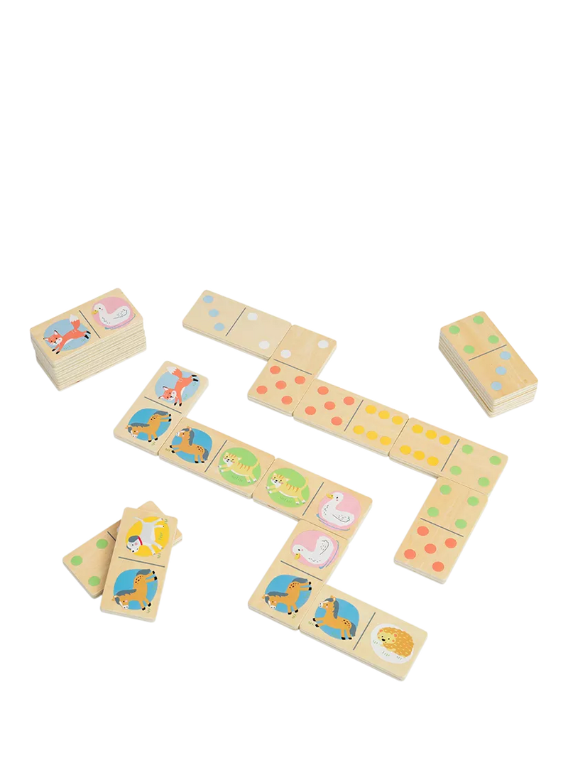 John Lewis farm animal wooden dominoes set (British brand)