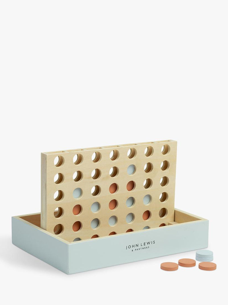 John Lewis wooden Four in a Row game, FSC certified, UK version