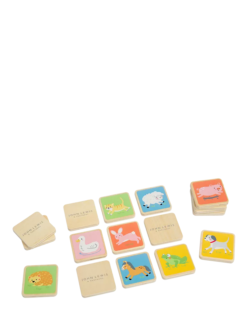 John Lewis kids wooden memory match game, UK version