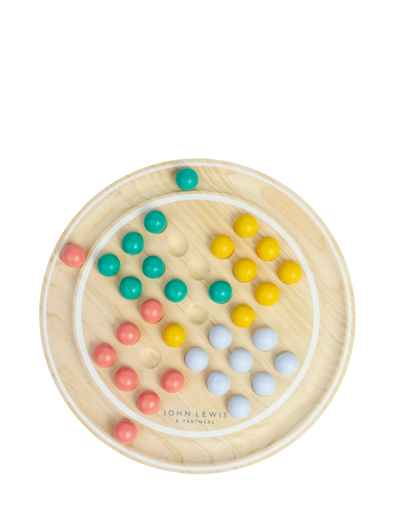 John Lewis wooden solitaire game FSC-certified pine wood, imported from the UK