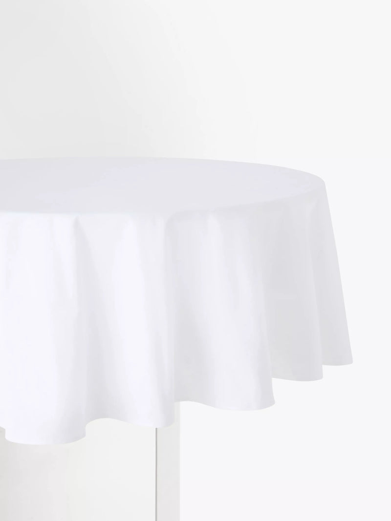 John Lewis round tablecloth white 210cm, imported from the UK