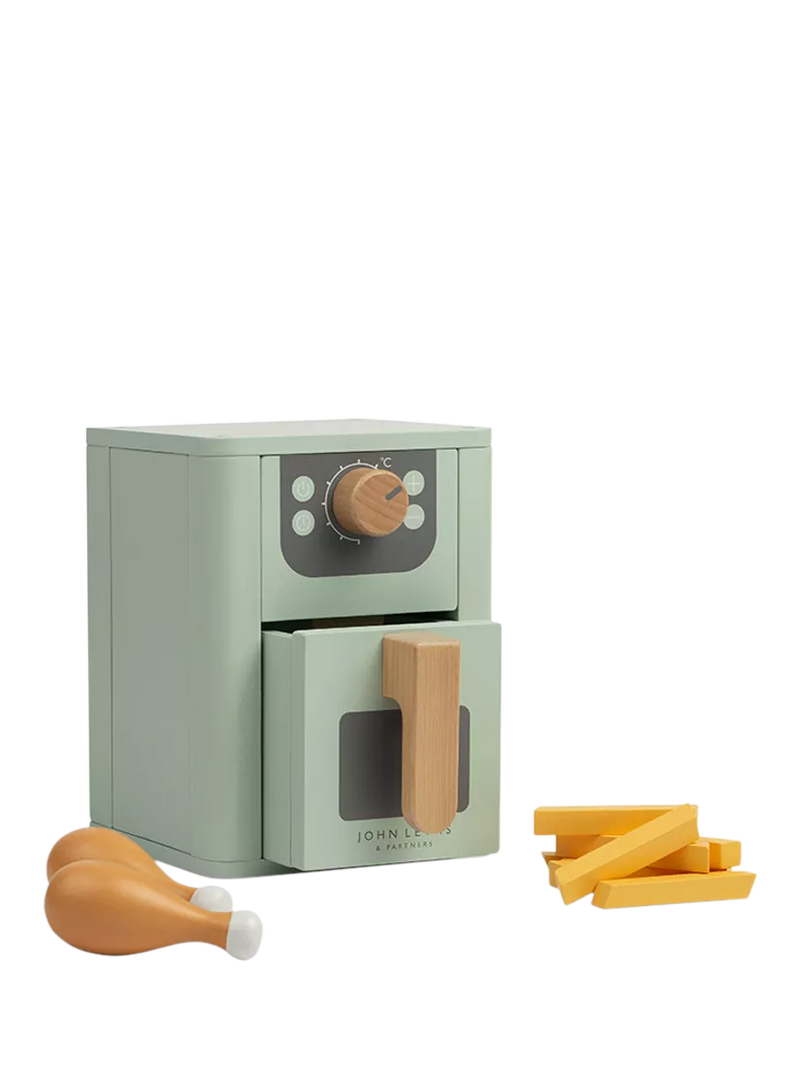 John Lewis wooden air fryer toy sage green, UK version