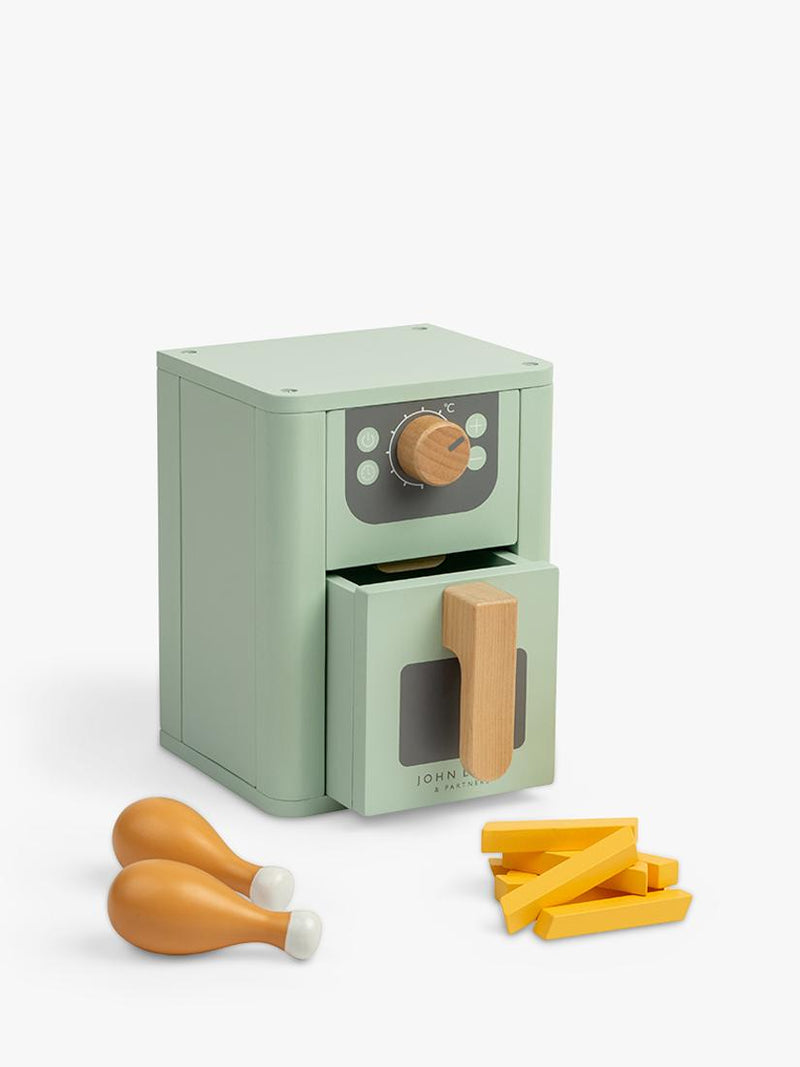 John Lewis wooden air fryer toy sage green, UK version