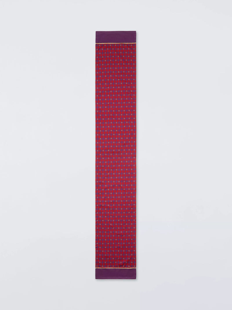 John Lewis harlequin table runner red purple 250cm, imported from the UK