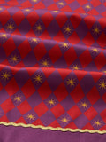 John Lewis harlequin table runner red purple 250cm, imported from the UK
