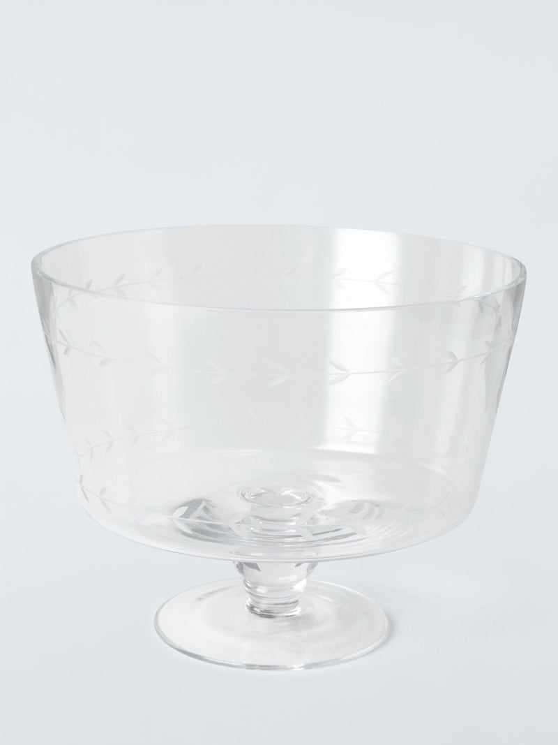 John Lewis x Sanderson footed glass trifle bowl 24cm, UK version
