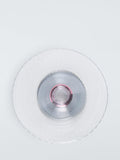 John Lewis pink stem sundae dish ribbed glass 12cm, imported from the UK
