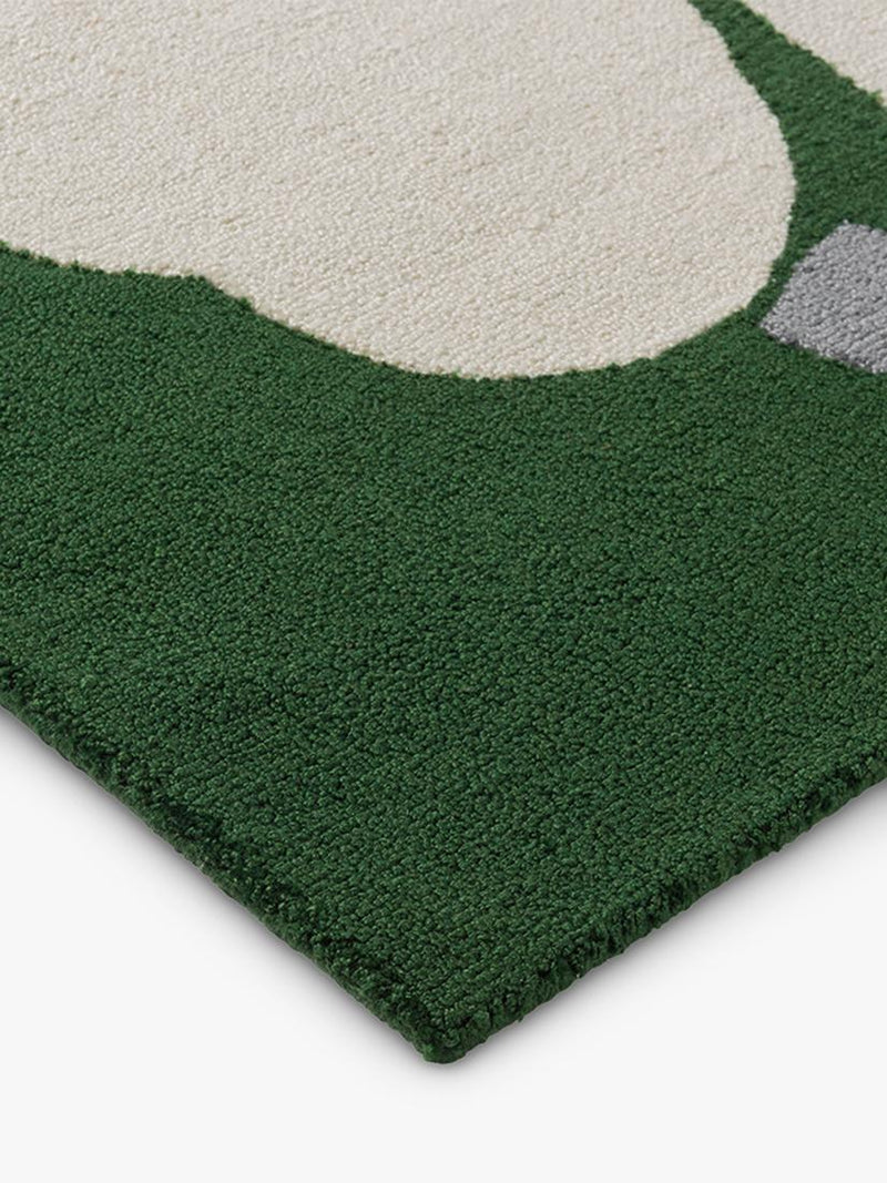 Marimekko Unikko floral rug green - British product