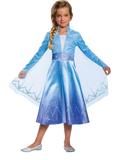 Deluxe Elsa Children's Costume with Satin Dress and Cape