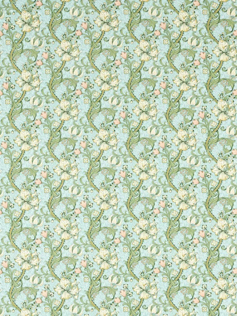 Clarke & Clarke Golden Lily tablecloth fabric Apple Blush 130cm (British brand)