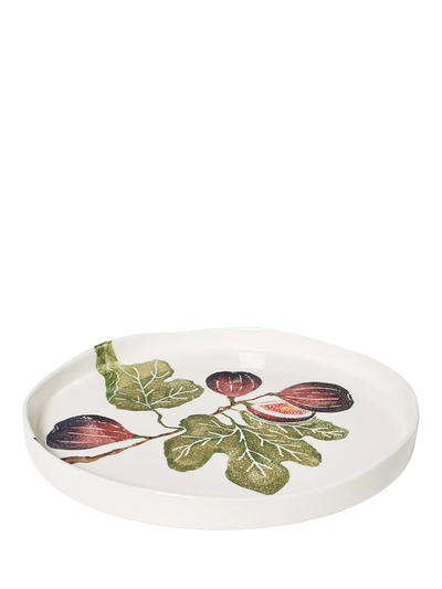 John Lewis BlissHome Fig Round Earthenware Tray 38cm- Buy online at McGrocer