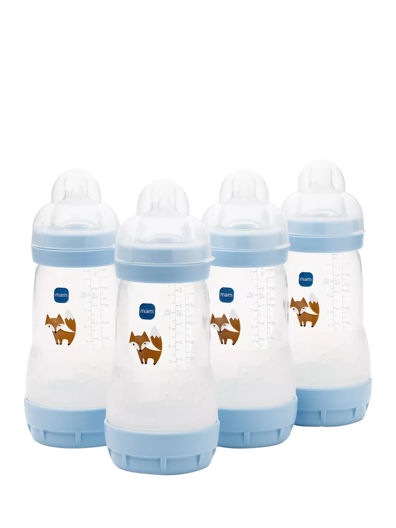 MAM Easy Start Anti-Colic Self-Sterilising Baby Bottles 260ml Pack of 4