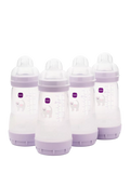 MAM Easy Start Anti-Colic Self-Sterilising Baby Bottles 260ml Pack of 4