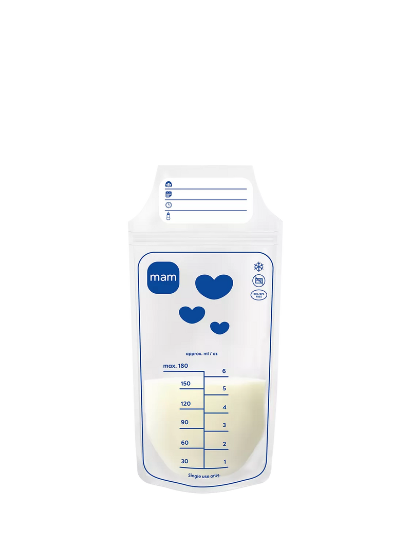 MAM breastmilk storage bags pack of 100, imported from the UK