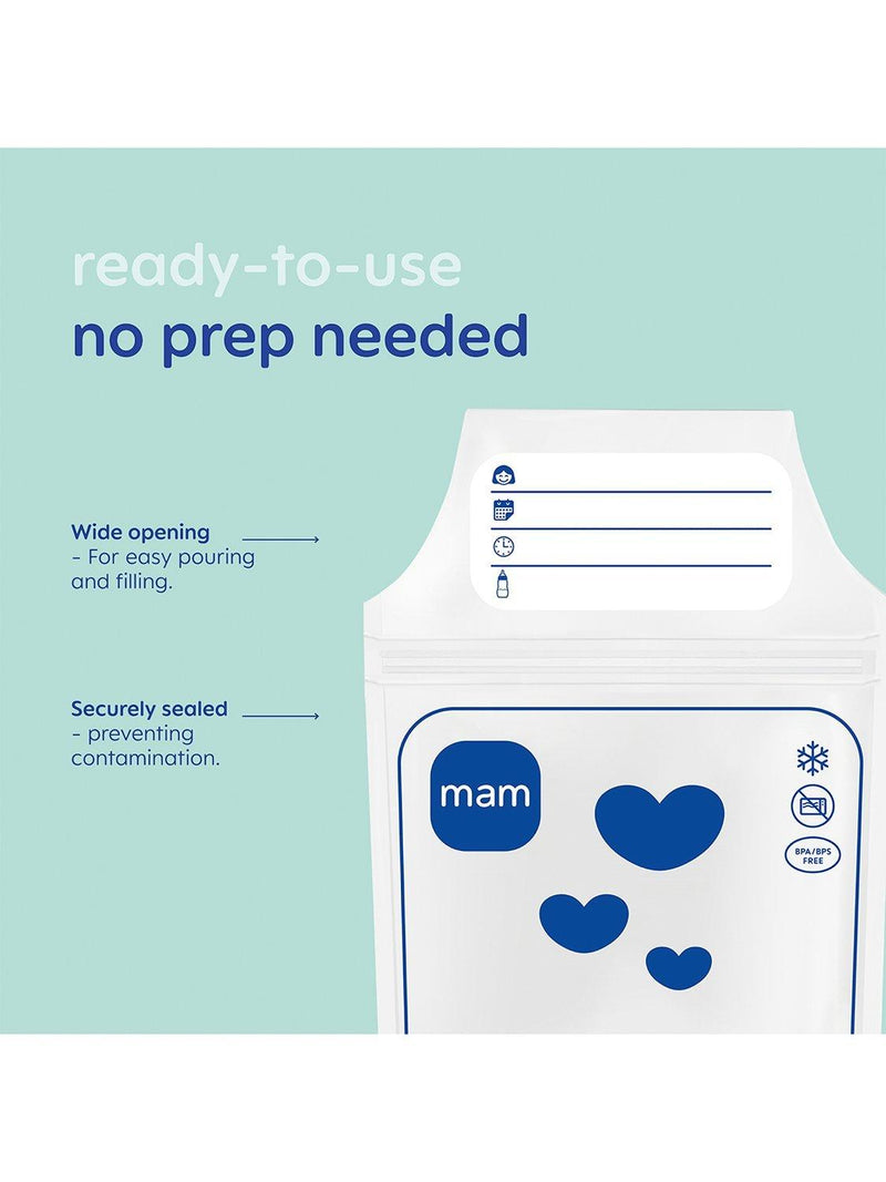 MAM breastmilk storage bags pack of 100, imported from the UK