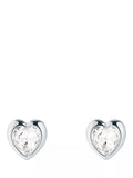 Ted Baker heart crystal stud earrings gold tone, UK version