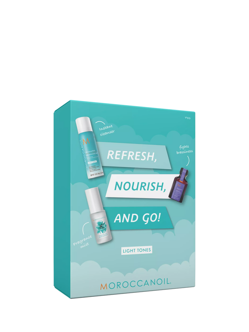 Moroccanoil Light Tones haircare gift set, imported from the UK