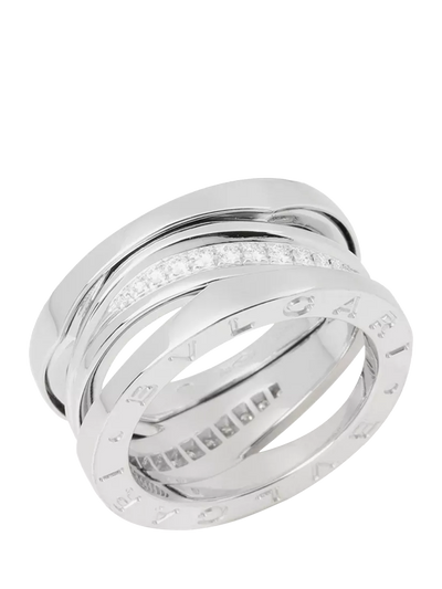 John Lewis Bvlgari B.zero1 Legend Diamond 18ct White Gold Ring Size K- Buy online at McGrocer