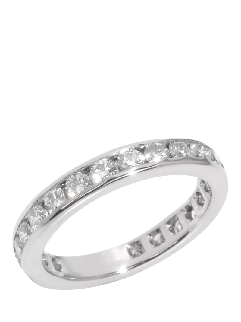 Pre-loved Tiffany & Co. diamond eternity ring in platinum (British brand)