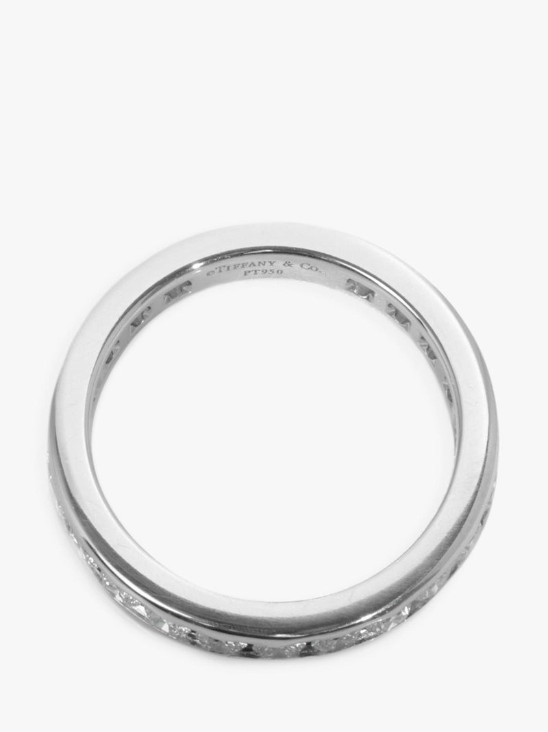 Pre-loved Tiffany & Co. diamond eternity ring in platinum (British brand)