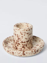 John Lewis John Lewis Nutmeg Splash Dinner Candle Holder, Brown, Small- Buy online at McGrocer