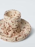 John Lewis Nutmeg Splash dinner candle holder small, imported from the UK