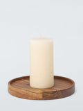 John Lewis acacia wood candle plate large 22cm, UK version