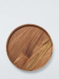 John Lewis acacia wood candle plate large 22cm, UK version