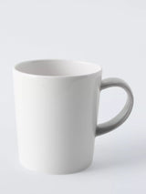 John Lewis John Lewis Short Bone China Mug White/Grey 295ml- Buy online at McGrocer