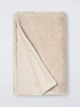 John Lewis John Lewis Faux Fur Throw Blanket, Champagne, 200 x 150cm- Buy online at McGrocer