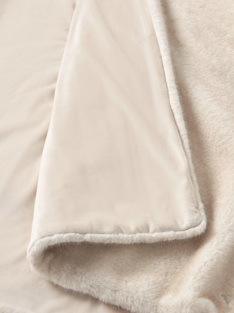 John Lewis faux fur throw champagne 200x150cm - British product