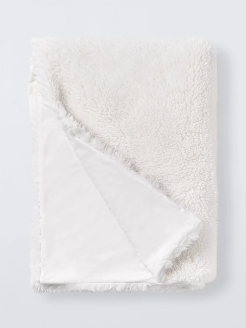 John Lewis Curly Fur Throw 200 x 150cm