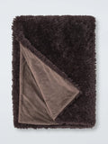 John Lewis Curly Fur Throw, Cocoa
