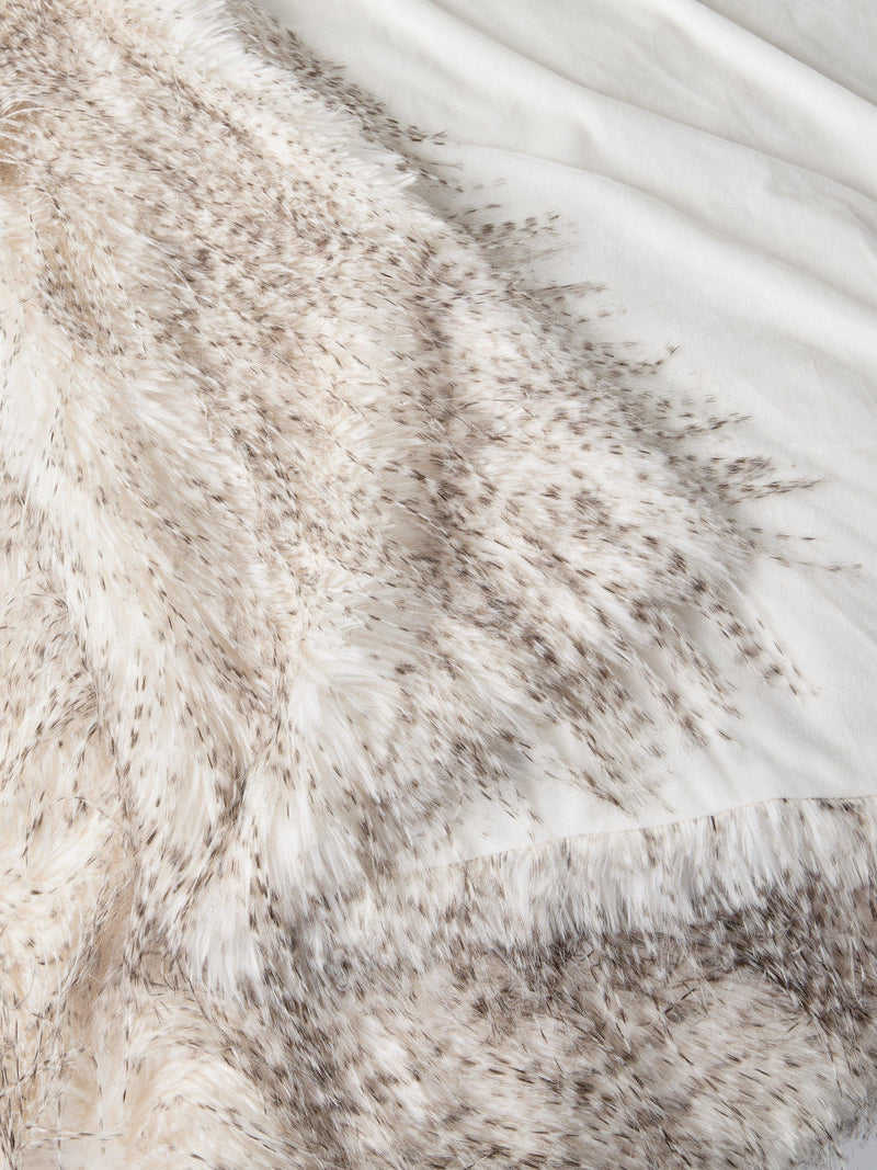 John Lewis Ostrich faux fur throw white/multi 200x150cm (British brand)