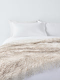 John Lewis Ostrich faux fur throw white/multi 200x150cm (British brand)