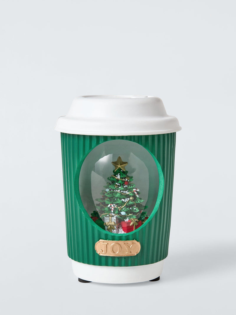 Christmas Tree Snowglobe with Joy Decoration