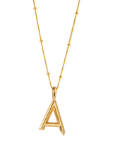 John Lewis Edge of Ember Gold Initial Pendant Necklace- Buy online at McGrocer