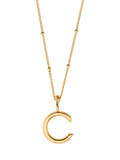 Edge of Ember Gold Initial Pendant Necklace
