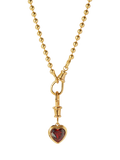 Edge of Ember red garnet heart necklace, imported from the UK