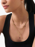 Edge of Ember red garnet heart necklace, imported from the UK
