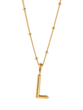 Edge of Ember Gold Initial Pendant Necklace