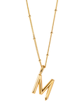 Edge of Ember Gold Initial Pendant Necklace