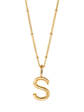 Edge of Ember Gold Initial Pendant Necklace